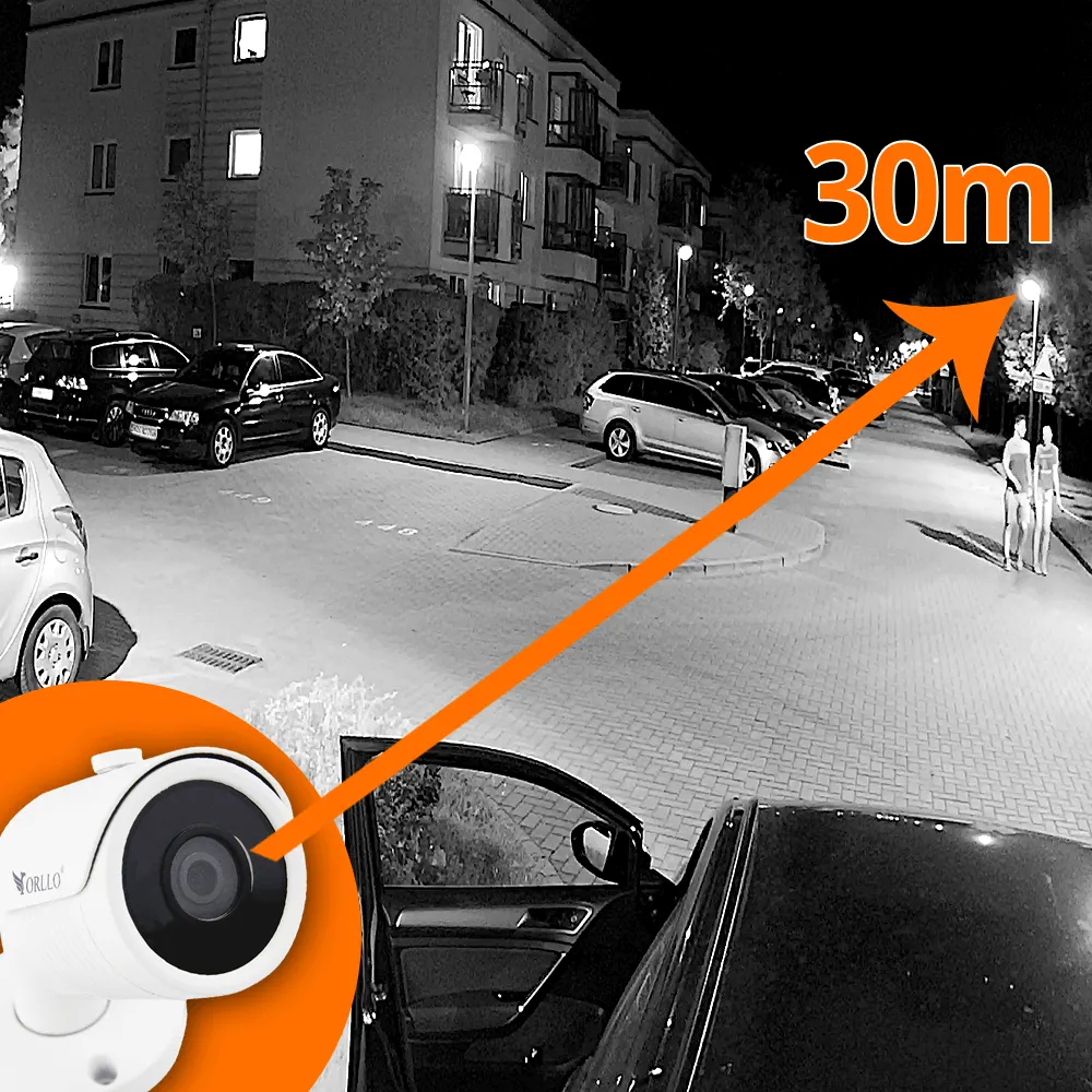 Zestaw kamer do Monitoringu CCTV 4 Kamery 5Mpx ORLLO POESET2+