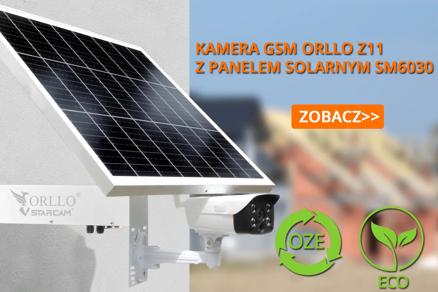 Kamera GSM LTE Zewnętrzna Bateria Solarna ORLLO CAMSIM 2S
