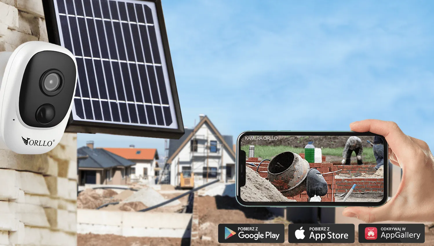 Kamera Zewnętrzna Fotopułapka WiFi ORLLO E2 PRO Biała