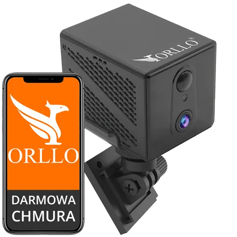 Mini Kamera Bezprzewodowa GSM na kartę SIM 4G LTE Wbudowana Bateria Czujnik Ruchu PIR SuperHD Najlepsza Kamera Bezprzewodowa Wewnętrzna GSM IP na kartę SIM Czujnik Ruchu PIR ORLLO W8 SIM PRO Wbudowana Bateria Pakiet Orllo Najlepsza kamera do domu Dyskretn