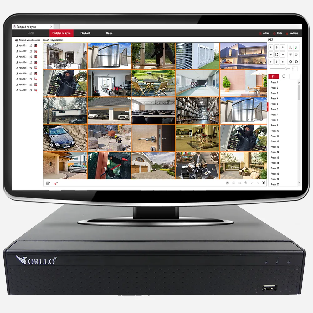 Nagrywarka NVR Rejestrator WiFi ORLLO NVR3 CH25