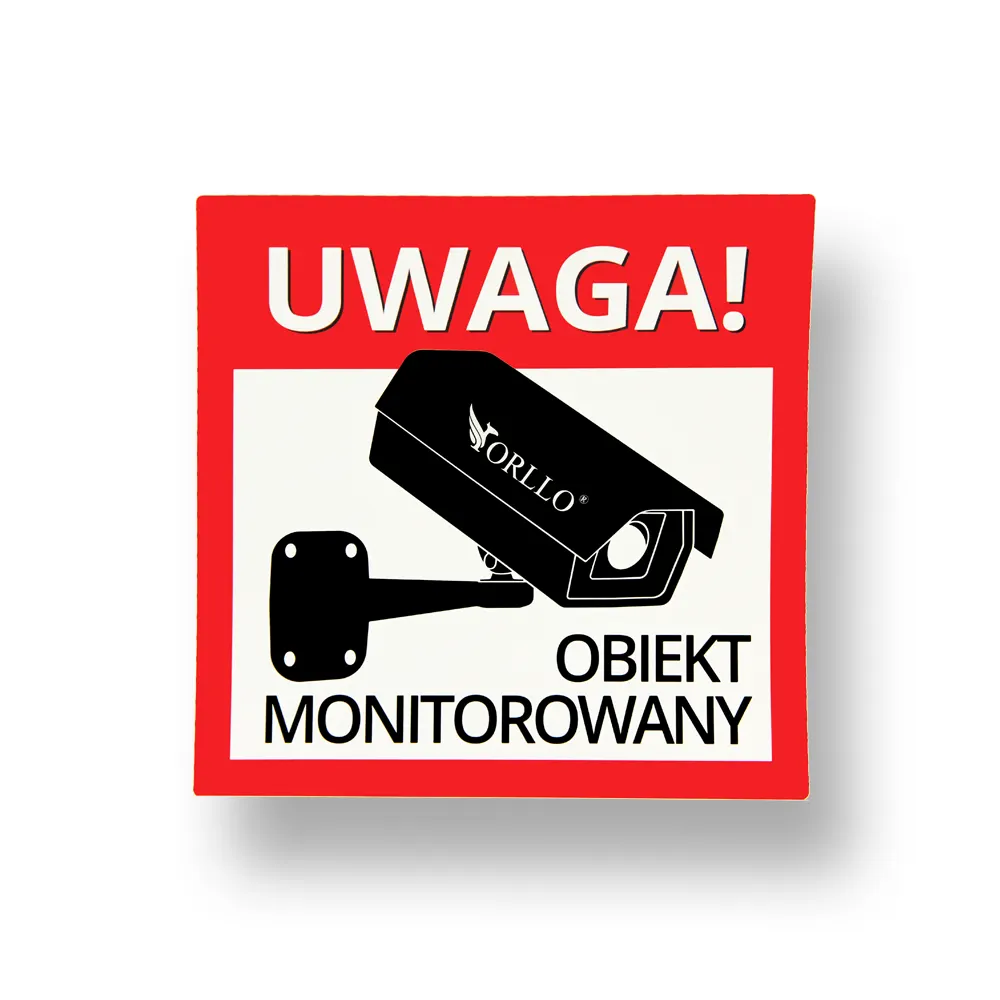 naklejka obiekt monitorowany do monitoringu