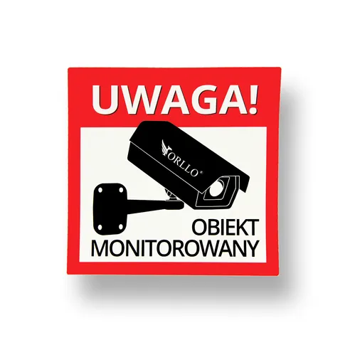 naklejka obiekt monitorowany do monitoringu
