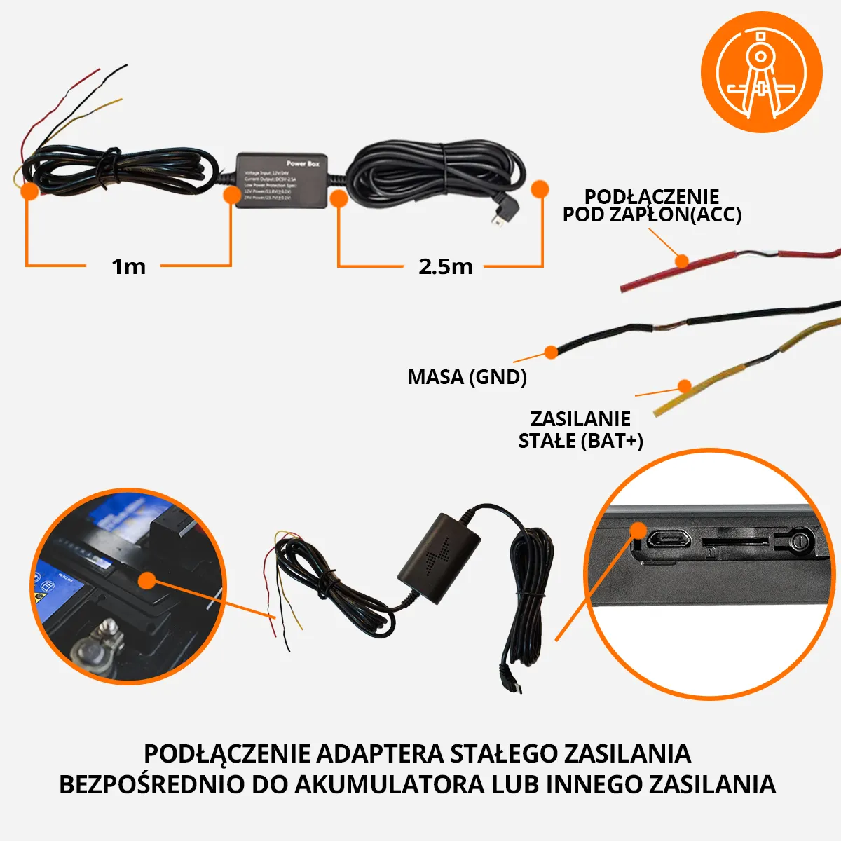 Adapter stałego zasilania micro-USB