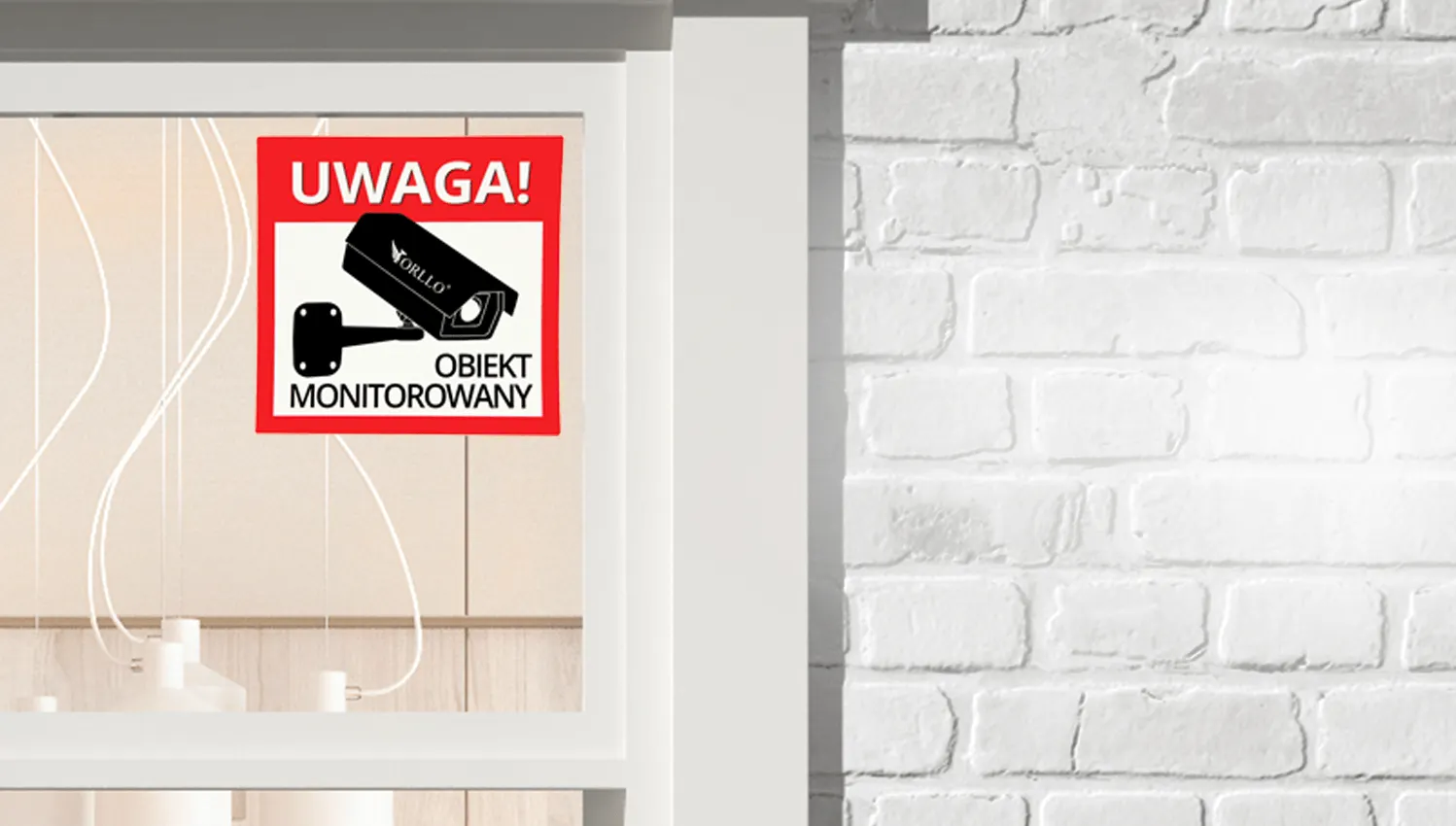 Naklejka Uwaga Obiekt Monitorowany