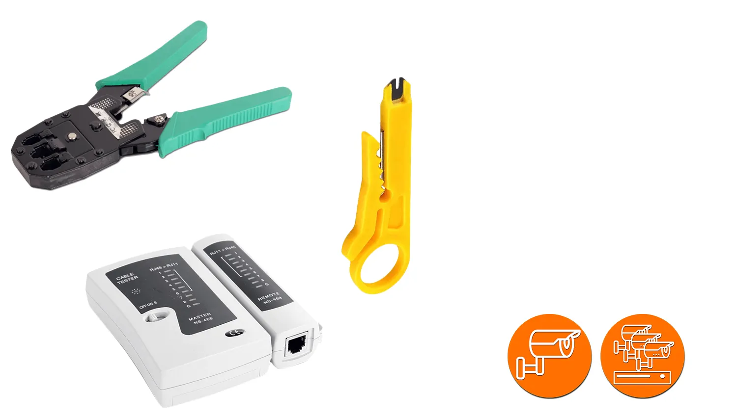 Zestaw Zaciskacz Wtyk&oacute;w Rj-45, Tester Sieciowy, Ściągacz