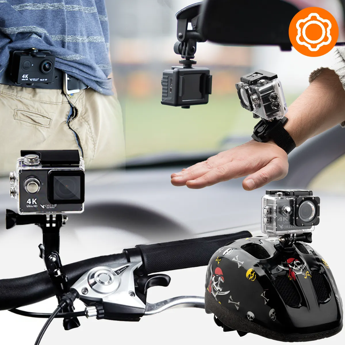 Kamera sportowa mocowania