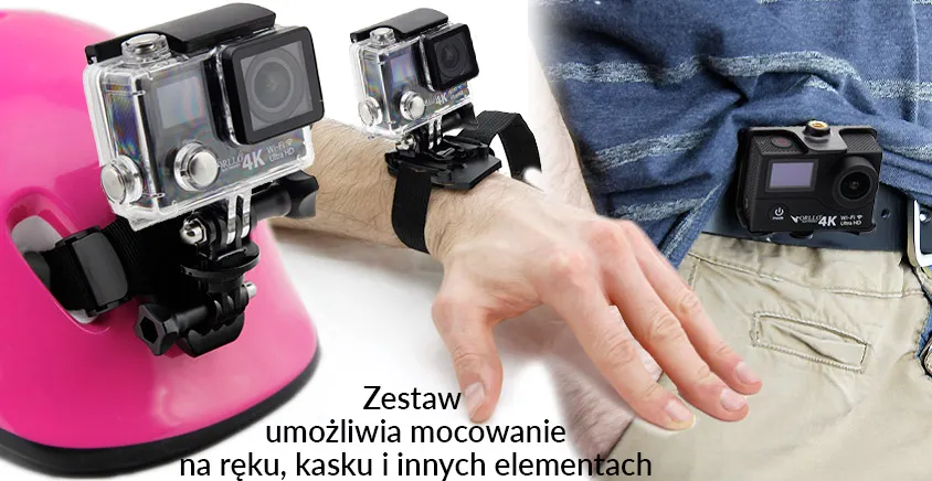 kamera sportowa 4k na kask rower samochodowa orllo