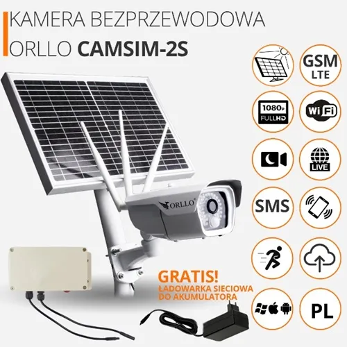 kamera zwnętrzna bezpłatny zapis w chmurze chmura za darmo orllo bateria solarna